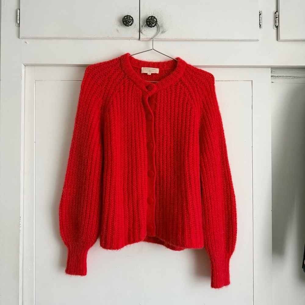 Sezane Red Women's Sweater Cardigan